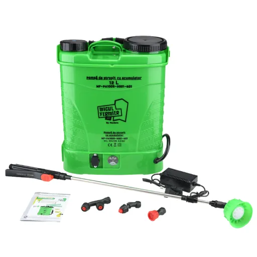 Pompa de stropit cu acumulator, Vermorel electric, 12 Litri , Micul Fermier by Pandora