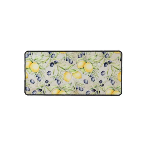 Covor de bucătărie cu motiv de lămâie și măsline