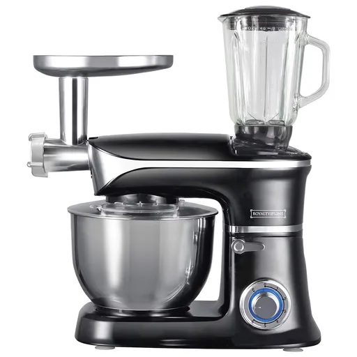Robot de bucatarie 3in1 Royalty Line RL-PKM1900, 7BG, 1900W, 6.5 Litri, Blender, Mixer Planetar, Tocator, Negru