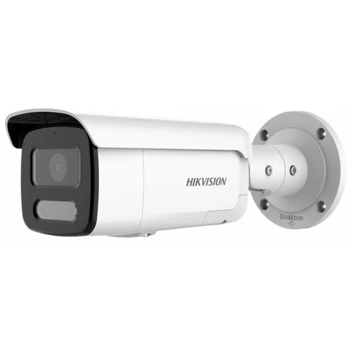 Camera IP ColorVu Hikvision DS-2CD2T47G2-LSU/SL(2.8mm)C, 4MP, lentila 2.8mm, lumina alba 60m, microfon, difuzor, alarma audio vizuala, PoE, IP6