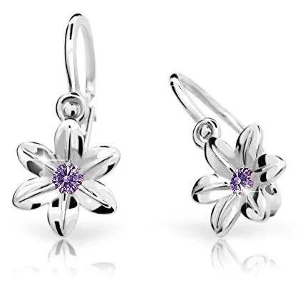 Cutie Jewellery Cercei pentru copii din aur alb C1993-10-X-2 violet