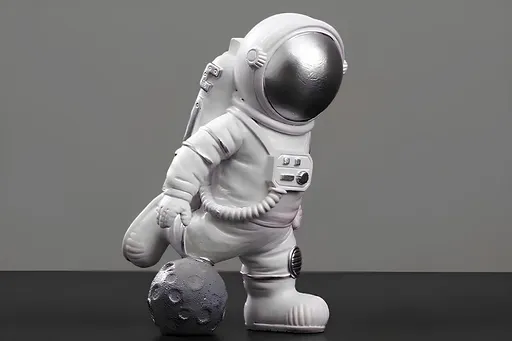 Decoratiune, CY0375, 16x8x10 cm, Poliester, Alb / Argintiu