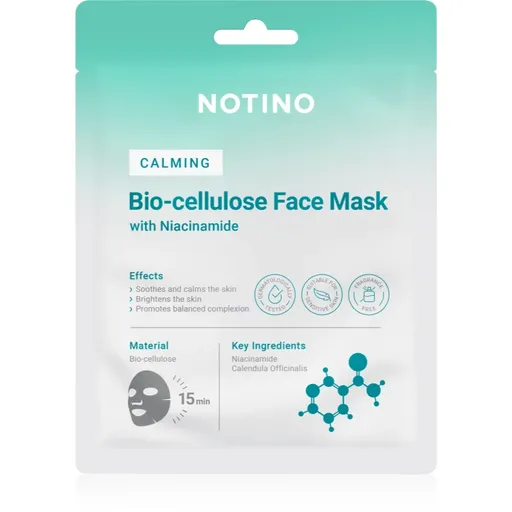 Notino Calming Bio-Cellulose Face Mask with Niacinamide mască textilă calmantă 25 g