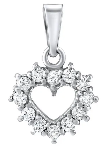 Silvego Pandantiv din argint Inimăcu Swarovski® Zirkoni SILVEGOB11698s