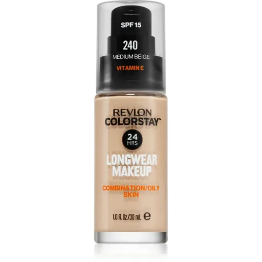 Revlon Cosmetics ColorStay™ SPF 15 machiaj matifiant de lungă durată pentru ten gras și mixt culoare 240 Medium Beige 30 ml