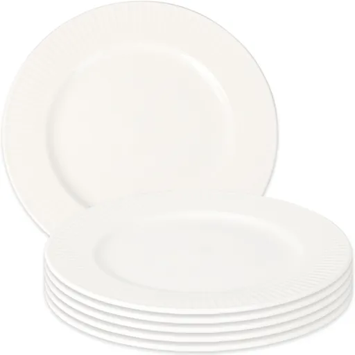 Set de 6 farfurii din porțelan pentru desert Linie, 20 cm