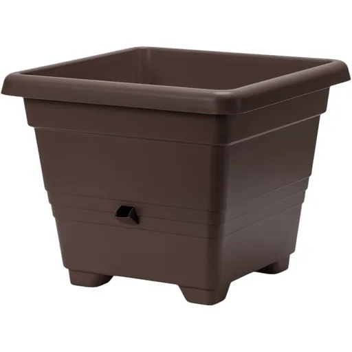 Jardinieră cu auto-irigare Plastia Bergamot50 x 50 cm, maro, maro închis, 50 x 50 cm