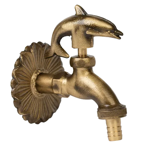 Robinet decorativ 1/2", dublu serviciu din alama si finisaj Delfin