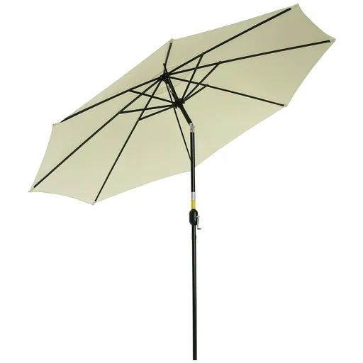 Outsunny Umbrelă de Grădină Înclinabilă, cu Manivelă și Tijă Demontabilă, din Metal și Poliester, Ø295x250 cm, Albastru | Aosom Romania
