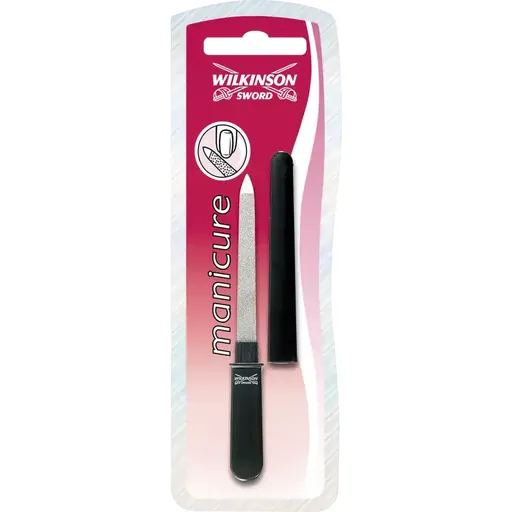 Wilkinson Sword Pilă din oțel inoxidabil cromat cu cu husă (Manicure Pocket Sapphire Nail File)