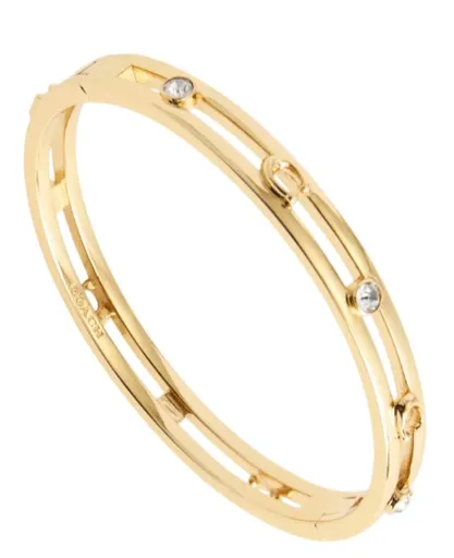 Coach Brățară solidă placată cu aur pentru femei 37506208GLD710