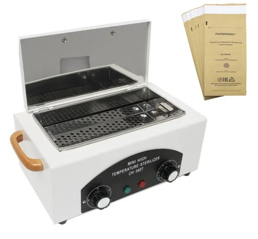 Pupinel Calibrat, Sterilizator Profesional CH-360T + 25 Pungi Maro din Hartie Faceshowes