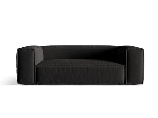 Canapea 3 locuri, Nuria-215, Micadoni Home, 210x110x72 cm, tesatura structurata chenille, negru