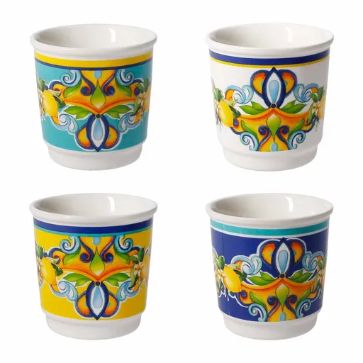 Set 4 pahare, Citrus Colors, Brandani, D6x6 cm, portelan New Bone China