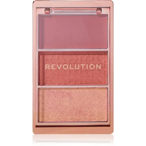 Makeup Revolution Blush Icon Palette paleta fard de obraz culoare Aura Points Rose 9.8 g