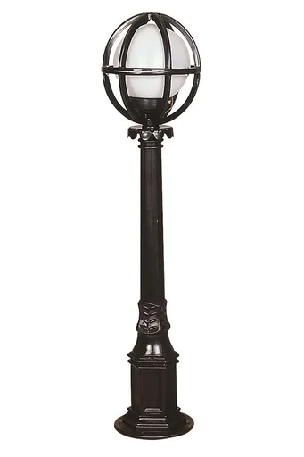 Lampadar de exterior, Opviq, 685AVN1141, Alb/Negru