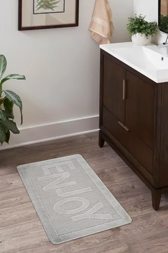 Covoras de baie, L'essentiel Maison, Enjoy, 60x100 cm, Gri