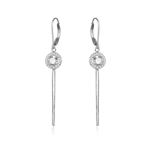Beneto Cercei lungi din argint cu zirconiu AGUC1977