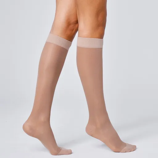 Set de 2 perechi de ciorapi compresivi până la genunchi 140 DEN, care ameliorează senzația de picioare grele