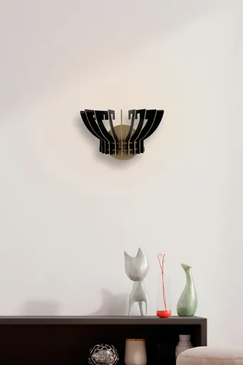 Aplica de perete, Opviq, 390FLH2123, Negru