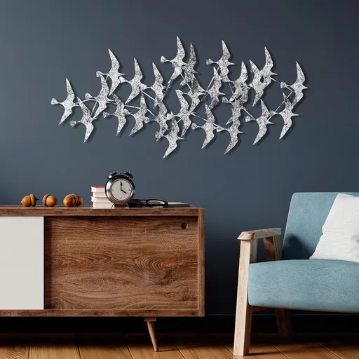 Decoratiune de perete, Martılar 2, Dimensiuni: 59 x 124 cm, Multicolor