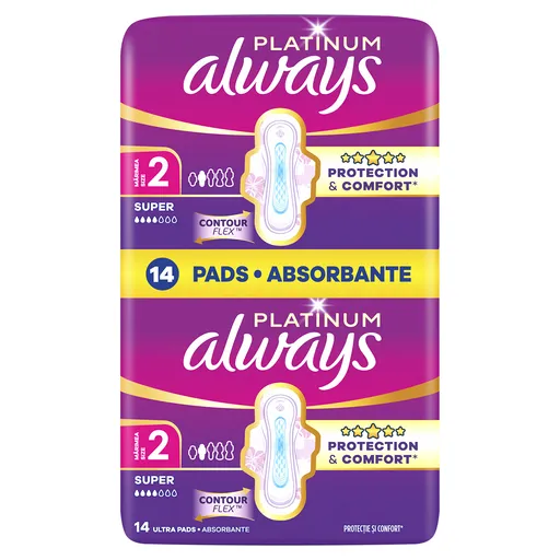 Always Absorbante igienice Ultra Platinum Super Duo 14 bucăți