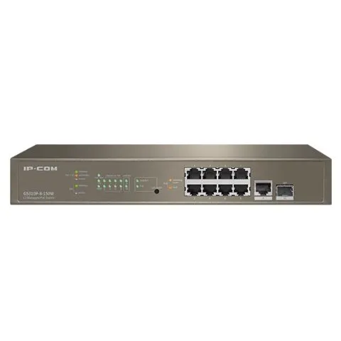 Switch PoE IP-COM G5310P-8-150W, 8 porturi Gigabit 10/100/1000 Mbps, 1x data port, 1x SFP, cloud managed