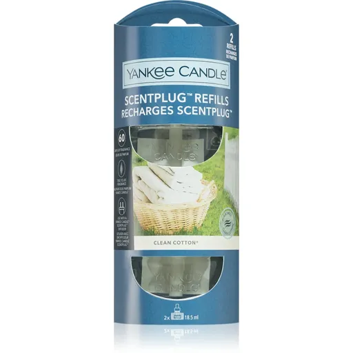 Yankee Candle Clean Cotton rezervă pentru difuzorul electric 2x18,5 ml