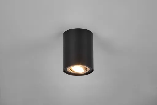 Plafoniera Cookie, TRIO, 9.6x12.5 cm, 35W, 1x GU10, metal, negru/auriu