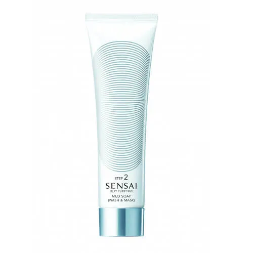 Sensai Săpun pentru piele și mască 2 în 1 Silky Purifying Step Two (Mud Soap Wash & Mask) 125 ml
