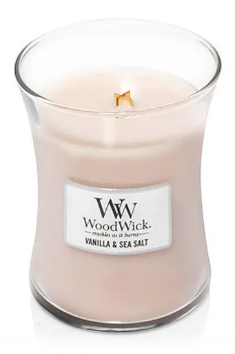 WoodWick Vaza de lumânări parfumată Vanilla & Sare de mare 275 g