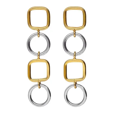 Victoria Cruz Cercei îndrăzneți bicolori din argint Nivola A5507-BT