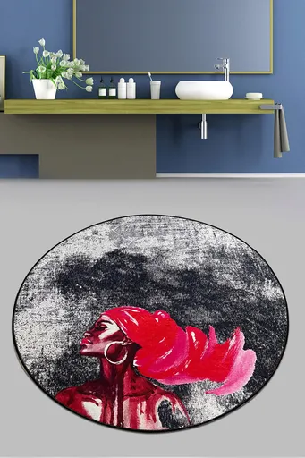 Covoras de baie, L'essentiel Maison, Pink Hair Djt (160 cm), Poliester, Multicolor