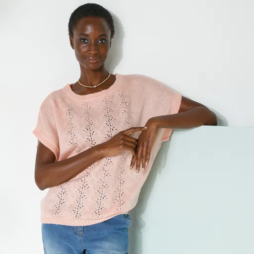 Bluză tricotată cu motive deschise