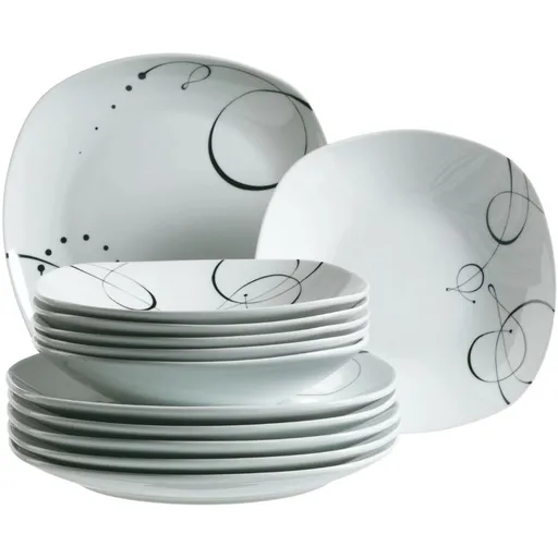 Mäser Set de farfurii adânci și plate, 12 bucăți CHANSON