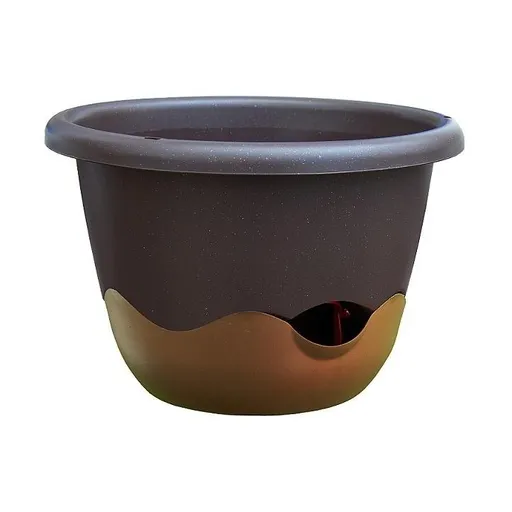 Jardinieră cu auto-irigare Mareta, maro, diam. 25 cm, maro, diam. 25 cm