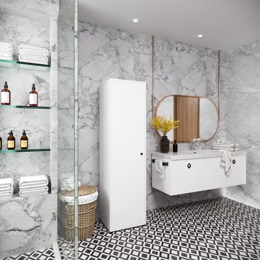 Dulap multifunctional, Hanah Home, Era, 40x174x40 cm, Alb