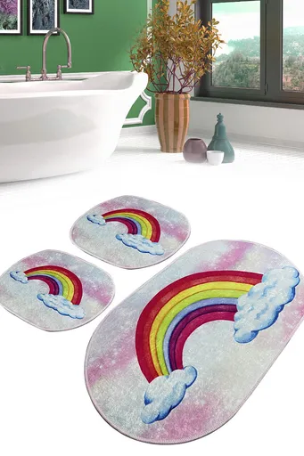 Set covorase de baie, L'essentiel Maison, Leno Djt, Multicolor