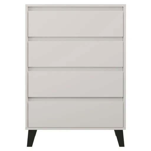 Comodă BOGAN 4S70, albă, alb