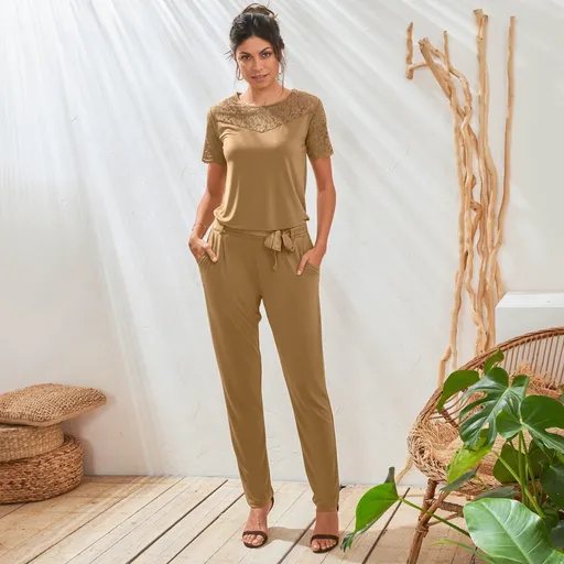 Pantaloni tricotați de culoare solidă