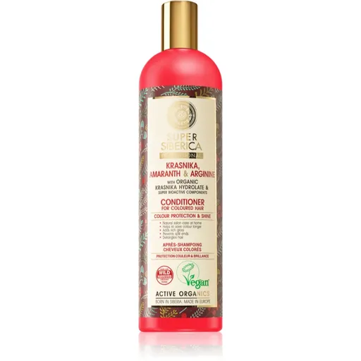 Natura Siberica Krasnika, Amaranth & Arginine balsam hranitor pentru păr vopsit 400 ml