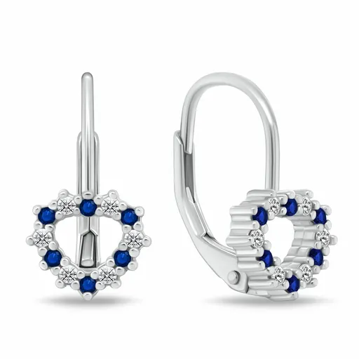 Brilio Silver Cercei din argint pentru fete Inimioară cu zirconiu cubic EA1235WB