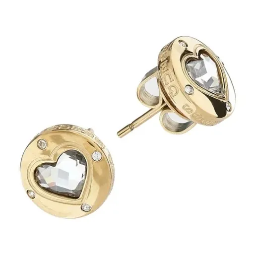 Guess Cercei romantici placați cu aur Rolling Hearts JUBE03349JWYGT/U