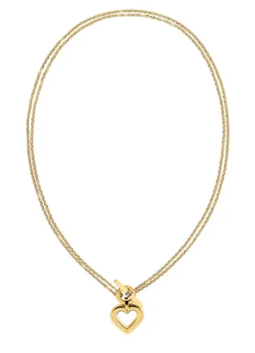 Tommy Hilfiger Colier dublu frumos cu pandantiv inimă Toggle Heart 2780968