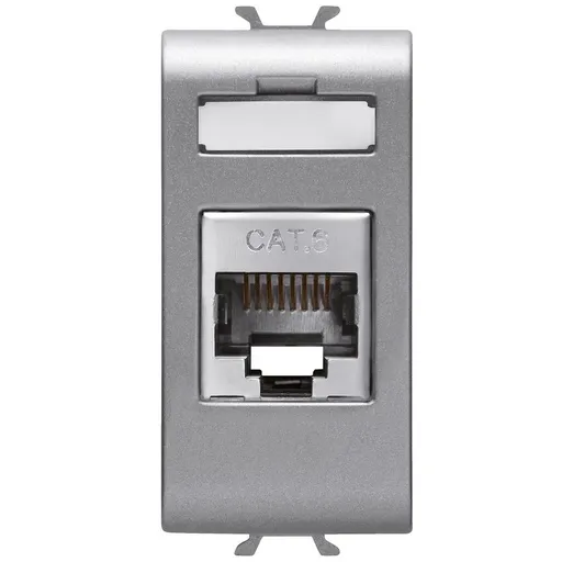 Priza de date RJ45 1 modul CAT.6 FTP Gewiss Chorus GW14424, titan