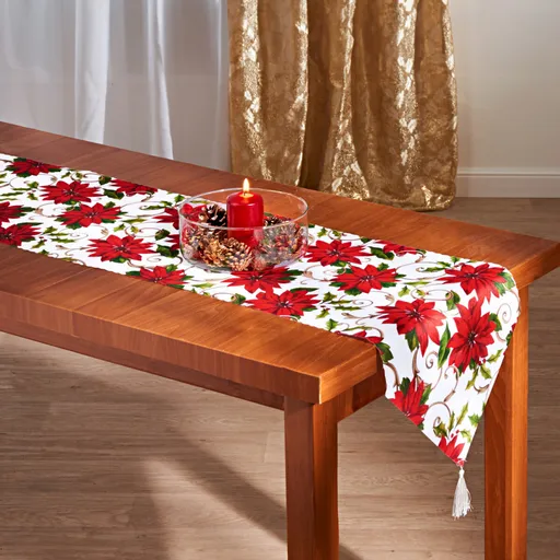Table runner pentru masă Poinsettia