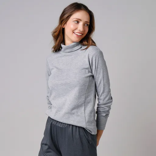 Tricou termic cu guler înalt și mânecă lungă Thermoperle