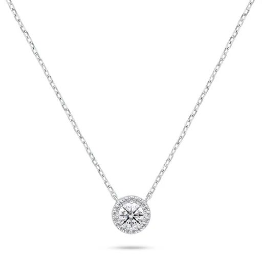 Brilio Silver Colier sclipitor din argint cu zirconi NCL136W