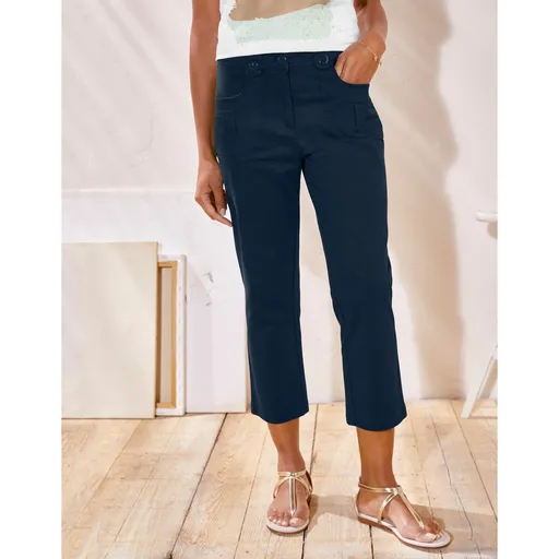 Pantaloni drepți extensibili 7/8