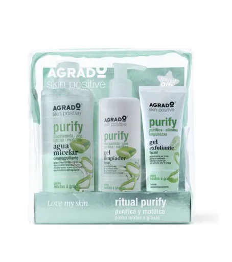 Kit de curatare faciala purifianta Purify, Agrado